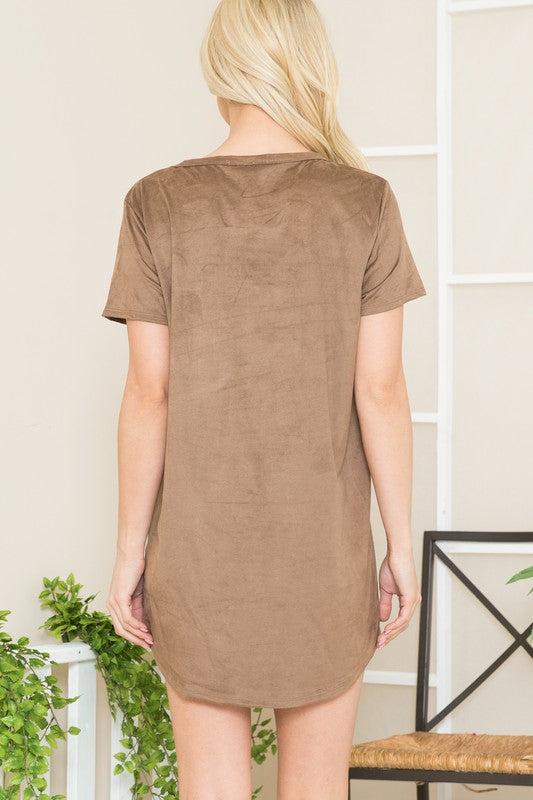 Micro Sued Tunic Dress