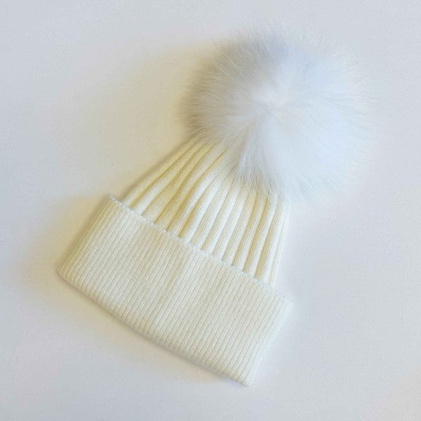 Pure Angora Genuine Fur Luxe Beanie